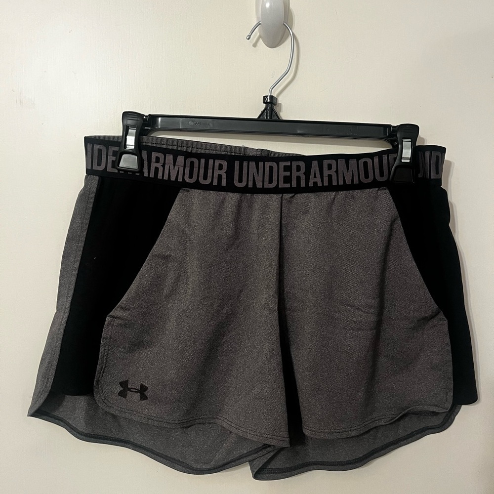 Under Armour Women's Athletic Shorts in Gray and Black